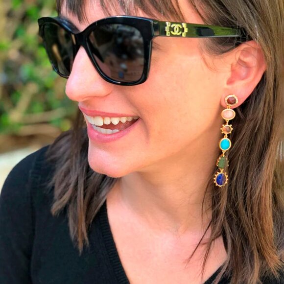 Kate Spade Perfectly Imperfect Semi-Precious Stone Linear Stud Earrings - Picture 11 of 12